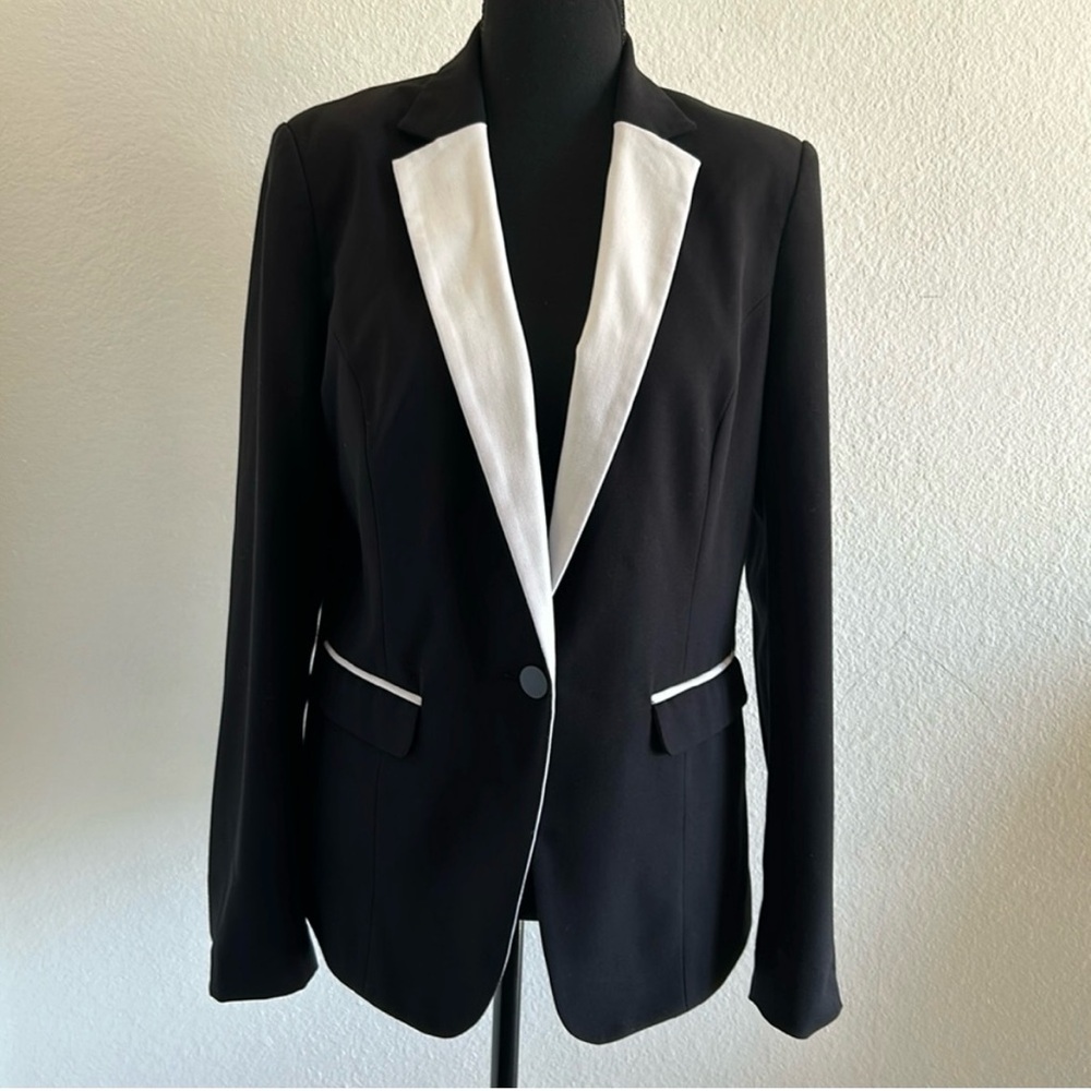 Mossimo Supply Co. Black Blazer with White Accents